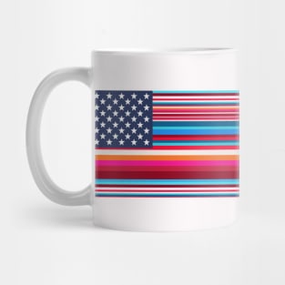 Proud Mexican American // Serape American Flag // USA Serape Mug